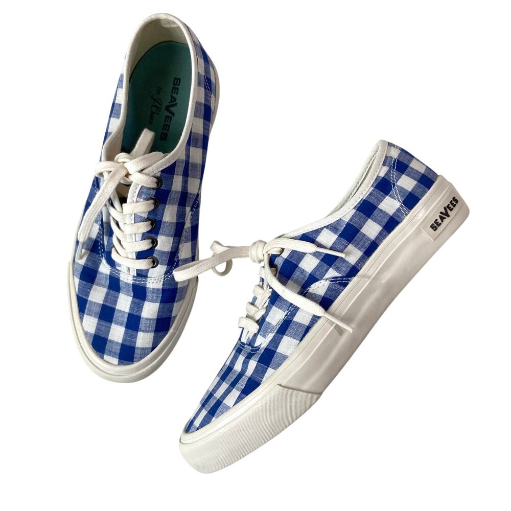 SeaVees For J. Crew Legend Gingham Sneakers Size 8